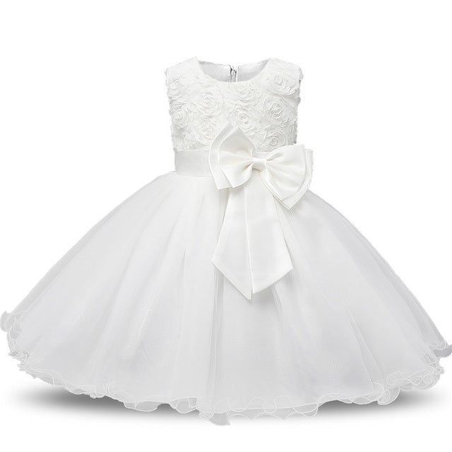 Flower Girl Dress Formal 3-8 Years Floral Baby Girls Dresses Vestidos 9 Colors Wedding Party Children Clothes Birthday Clothing