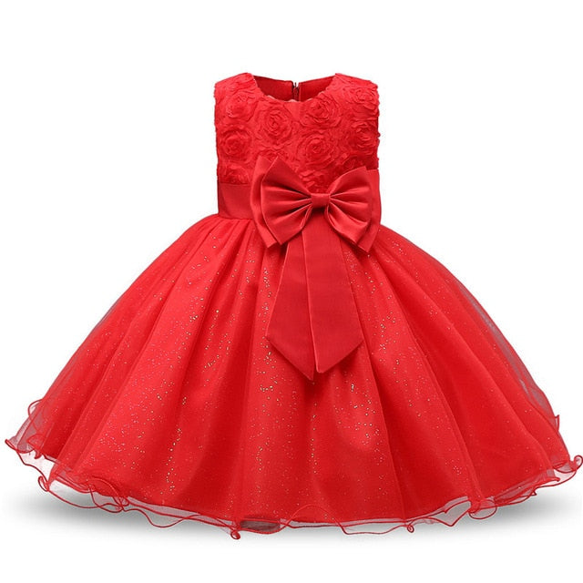 Flower Girl Dress Formal 3-8 Years Floral Baby Girls Dresses Vestidos 9 Colors Wedding Party Children Clothes Birthday Clothing