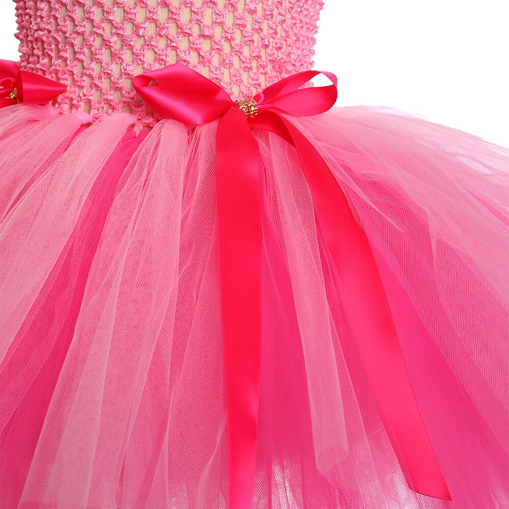 Hot Pink Lol Dresses for Girls Christmas Tutu Dresses for Children Surprise Dolls Birthday Costumes Kids Halloween Party Clothes