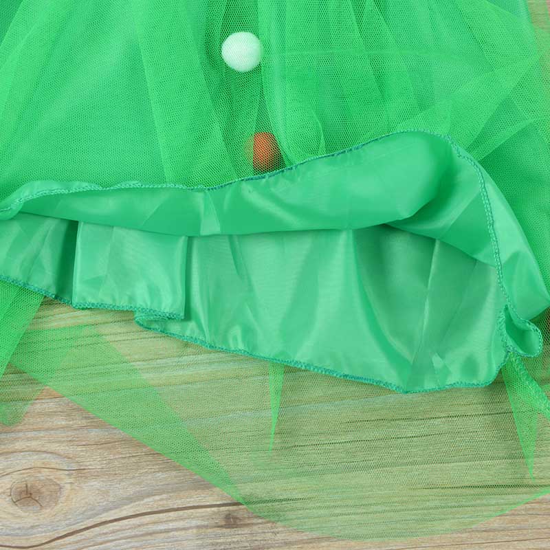 New Baby Girl Clothes Dress For Girls Autumn Christmas Tree Print Holiday Children Clothing Party Tulle Kids Costume New Year