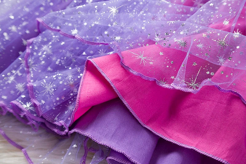 Princess Dress Girl Sofia Cosplay Costume Glitter Tutu Children Kids Anna Elsa Halloween Party Birthday Dress Up Fantasy Vestido