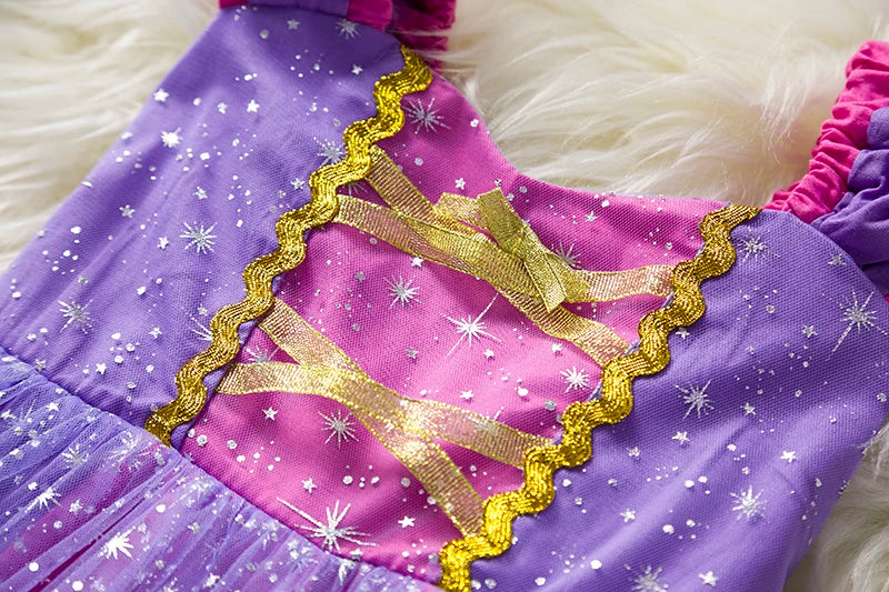 Princess Dress Girl Sofia Cosplay Costume Glitter Tutu Children Kids Anna Elsa Halloween Party Birthday Dress Up Fantasy Vestido