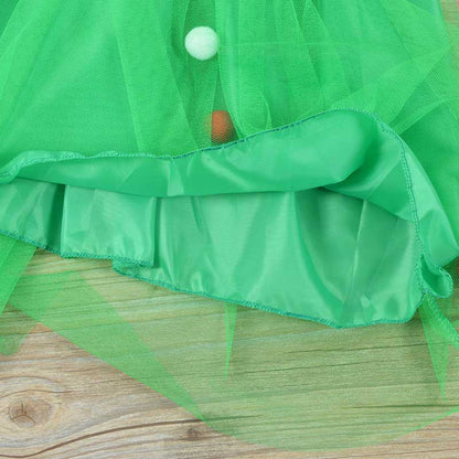 New Baby Girl Clothes Dress For Girls Autumn Christmas Tree Print Holiday Children Clothing Party Tulle Kids Costume New Year